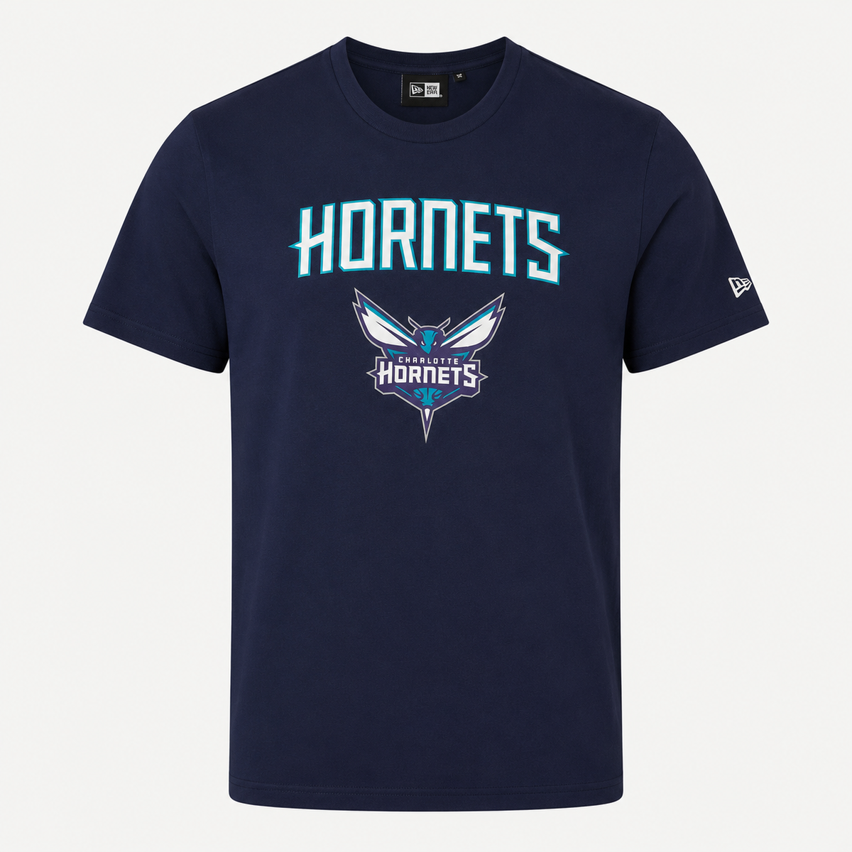 T-shirt Charlotte Hornets — New Era NBA Logo, Bleu