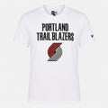 T-shirt Portland Trail Blazers — New Era NBA Logo, Blanc