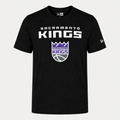 T-shirt Sacramento Kings — New Era NBA Logo, Noir