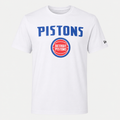 T-shirt Detroit Pistons — New Era NBA Logo, Blanc