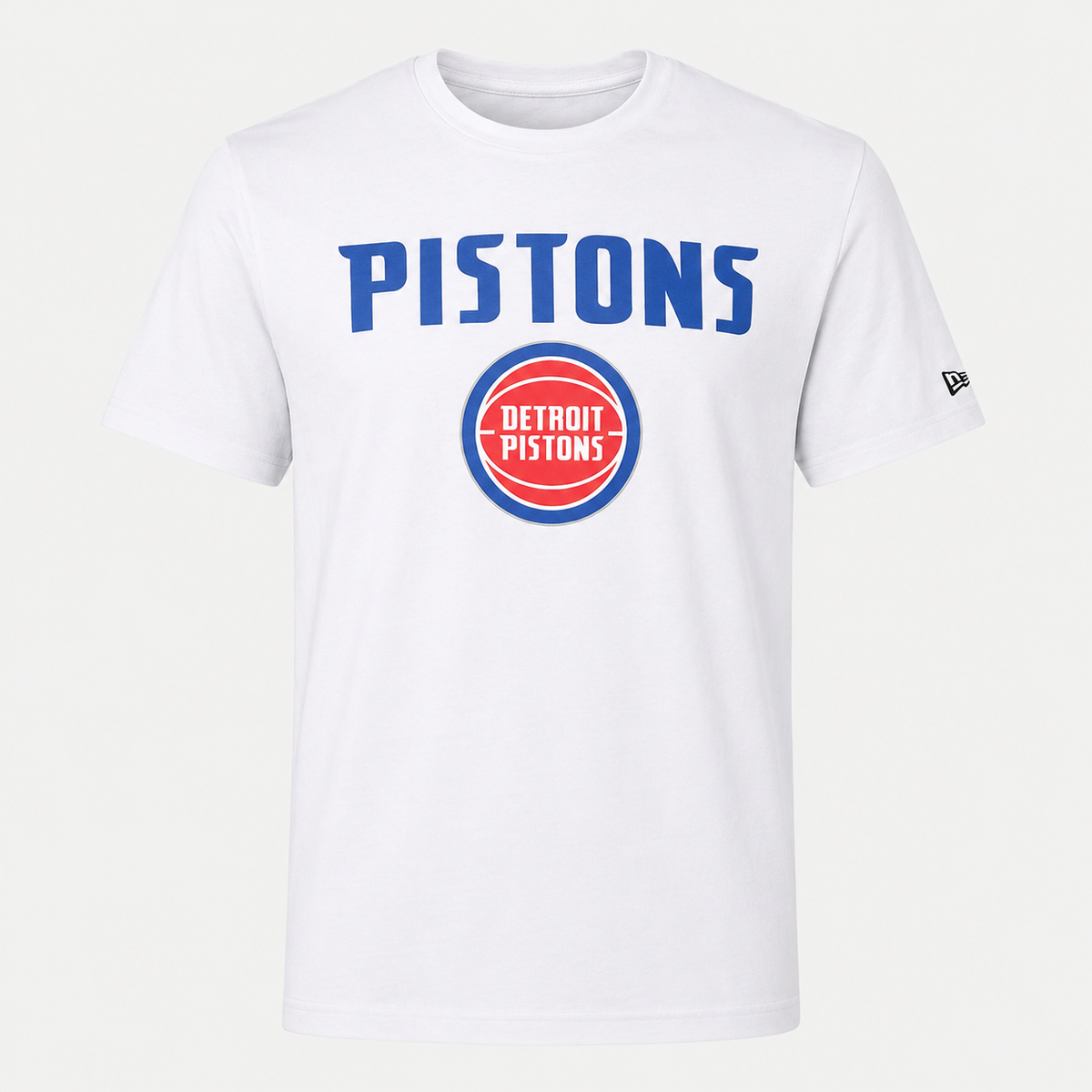 T-shirt Detroit Pistons — New Era NBA Logo, Blanc
