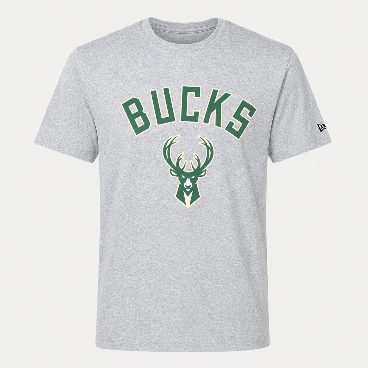 T-shirt Milwaukee Bucks — New Era NBA Logo, Gris