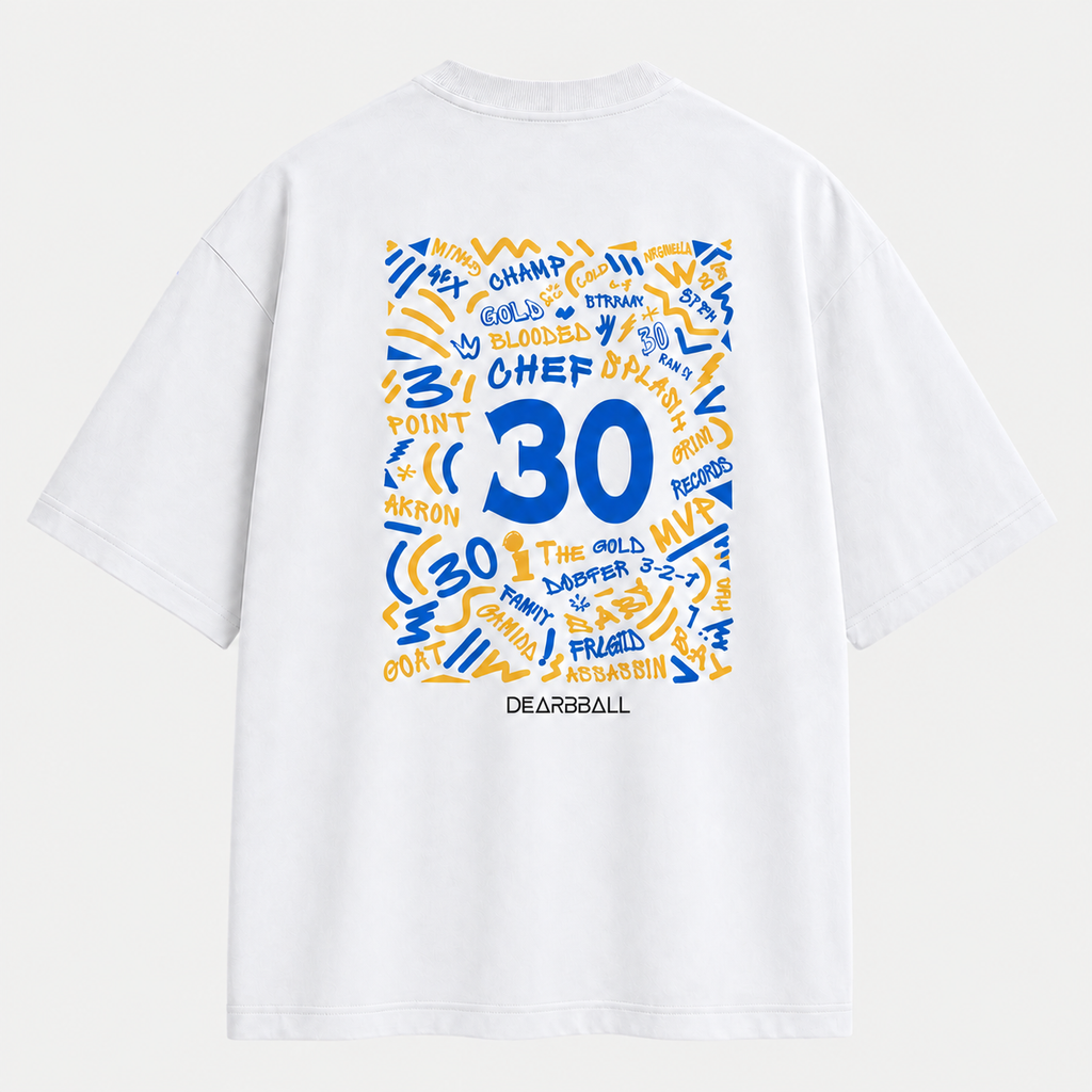 T-shirt Splash 30 — DearBBall Words Matter Edition, Blanc