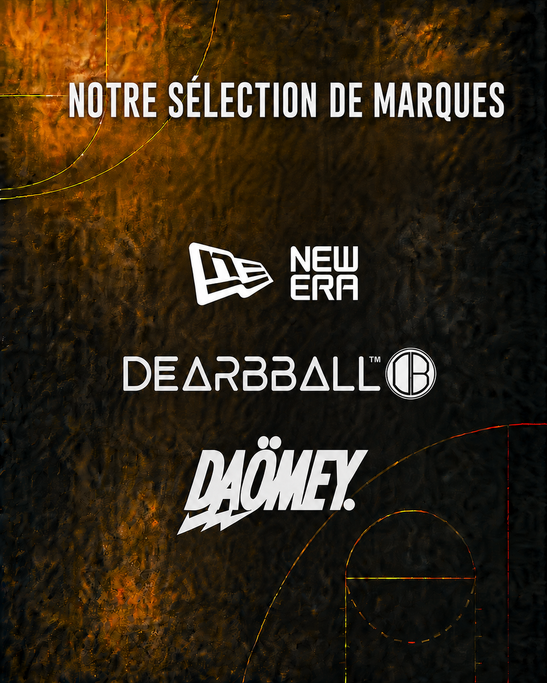 Sélection de marques HoopAddict : New Era, DearBBall et Daömey