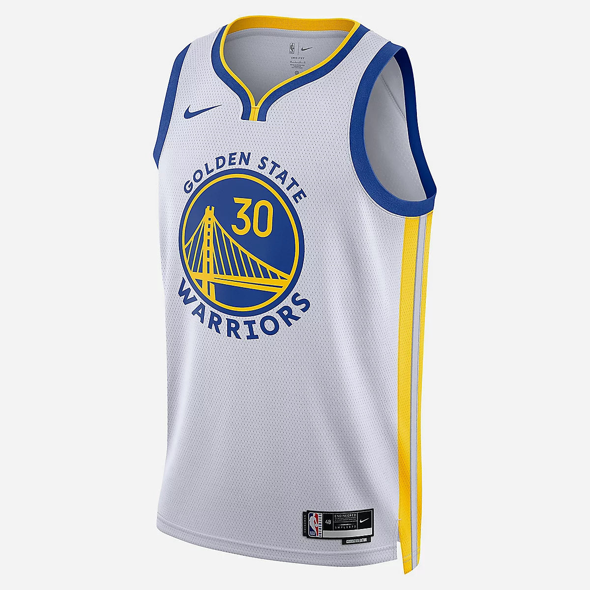 Maillot Stephen Curry Warriors blanc – Nike NBA Swingman
