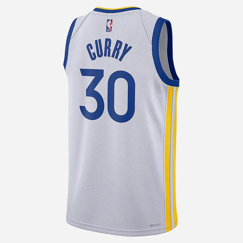 Maillot Stephen Curry Warriors blanc – Nike NBA Swingman